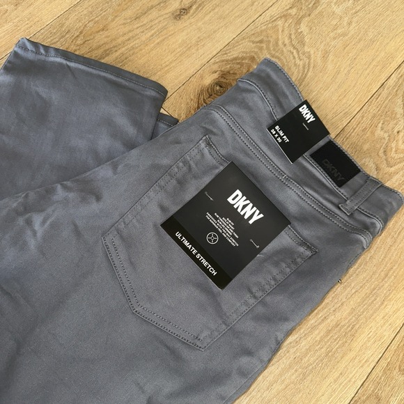 Dkny Other - DKNY Mens Size 38x30 Stanton Slim Fit Ultimate‎ Stretch Gray 5 Pockets Pants NEW